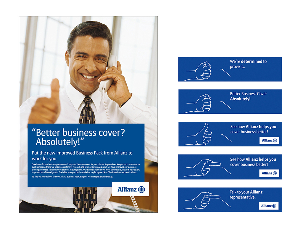 Allianz advert and online banner